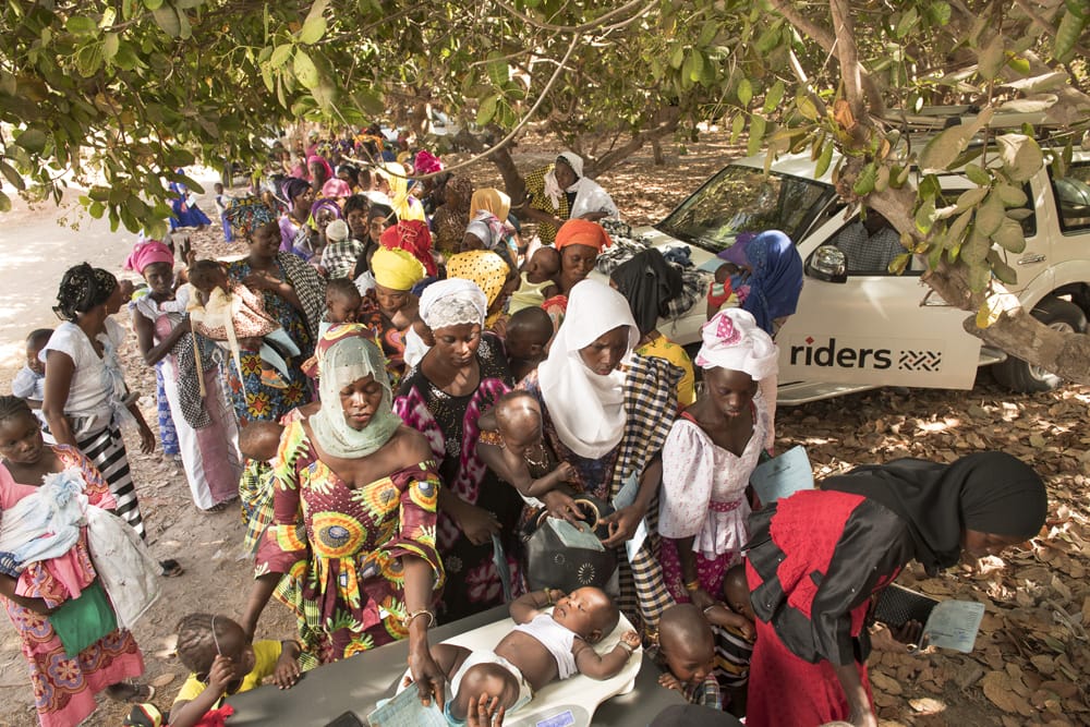 Weighing babies - The Gambia